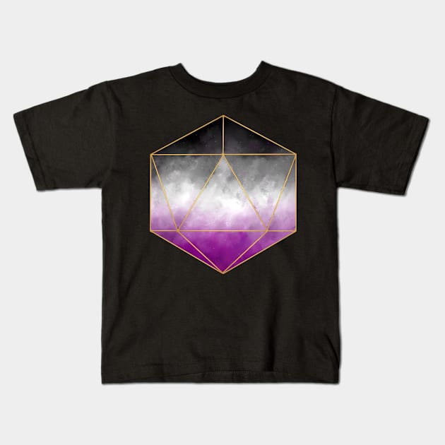 d20: Asexual Kids T-Shirt by KrisseyMage